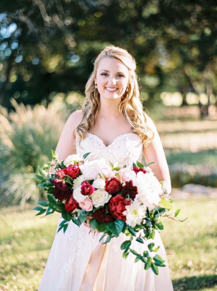 Berry toned fall wedding // The Brooks at Weatherford // Alex + Ben ...
